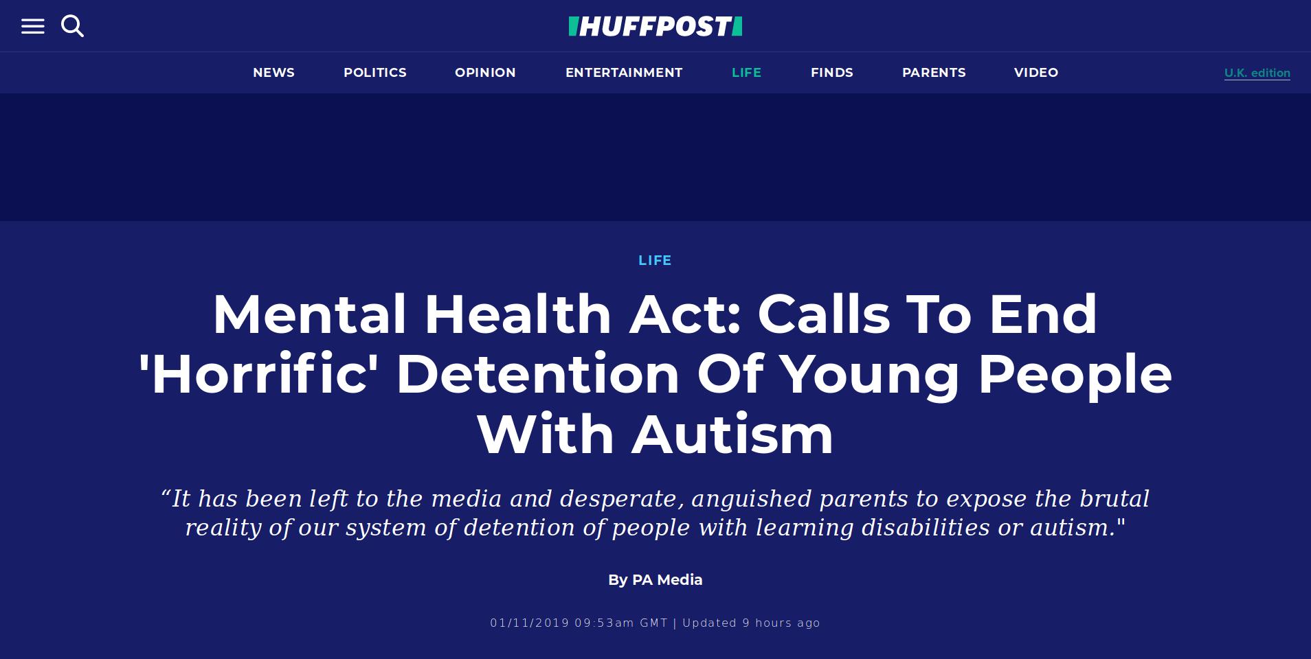 Current news about call to end horrific detention of autistic & learning disabled (Joint Committee on Human Rights UK report)